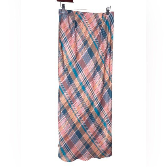NWT! Vineyard Vines Martha's Vineyard Plaid Silky Slip Midi Skirt - Size S - Picture 3 of 7
